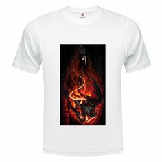 Футболка ONEQ унисекс 68-70 (6XL) размер с принтом Властелин колец, белая, размер 6XL, белый