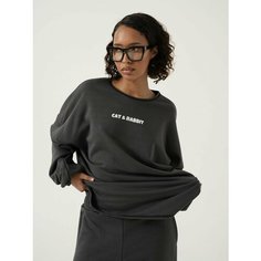 Свитшот Весь мир моды, размер one size, , графит Cat & Rabbit