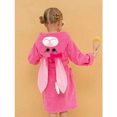 Халат Fluffy Bunny, размер 98-104, розовый