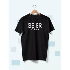 Футболка пивные часы, размер L, чёрный Hlopuska