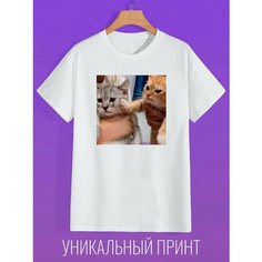 Футболка CoolPodarok, размер 46, white