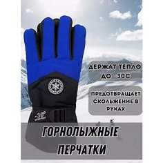 Перчатки , размер универсальный, синий Китай