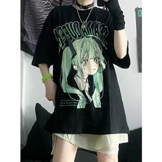 Футболка TINY KITTY Футболки Drama Queen, 1 шт., размер 2XL, черный