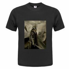 Футболка ONEQ унисекс 68-70 (6XL) размер с принтом Властелин колец, черная, размер 6XL, черный