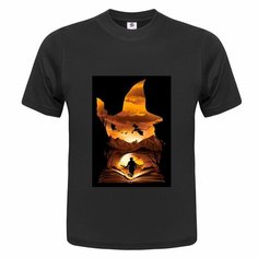 Футболка ONEQ унисекс 68-70 (6XL) размер с принтом Властелин колец, черная, размер 6XL, черный