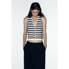 Жилет Befree Basic, размер XS/170, белый принт графика