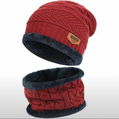 Шапка , размер 48/56, бордовый нет