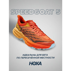 Кроссовки HOKA Speedgoat 5, полнота D, размер US7D/UK6.5/EU40/JPN25, оранжевый