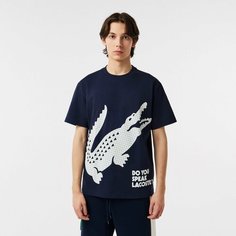 Футболка LACOSTE, размер T6, темно-синий
