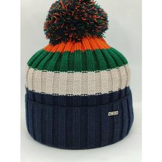 Шапка , размер 54/62, синий, серый, желтый Raff