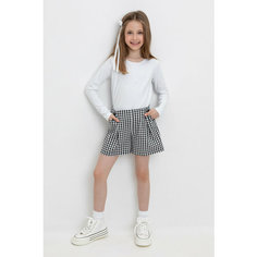 Шорты crockid КР 400732/серая клетка на белом к521, размер 68/134, серый