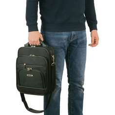 Сумка мессенджер Beskin, фактура зернистая, черный