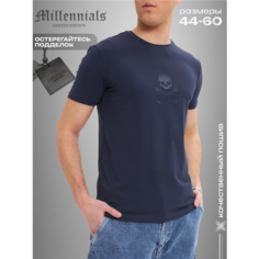 Футболка Millennials Футболка с черепом MMCKT160, размер S, синий