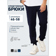 Брюки джоггеры АКТИВАМ джоггеры, размер L(50-52) рост(182-188), cиний