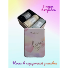 Носки , комплект, 3 пары, размер 36/41, светло-розовый Turkan