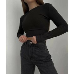 Кроп-топ, размер 44/46, черная Нет бренда