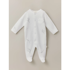 Комбинезон Lagushon, закрытая стопа, размер 6-9, белый