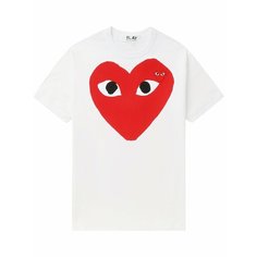 Футболка Comme des Garcons PLAY, размер L, серебристый