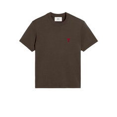 Футболка Ami Paris, размер XL, коричневый