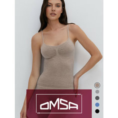 Майка Omsa OMSA MELANGE, 1 шт., размер 44/46 (S/M), бежевый