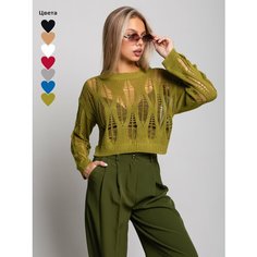 Лонгслив DommoD DLIO, размер 42-44, , зеленый