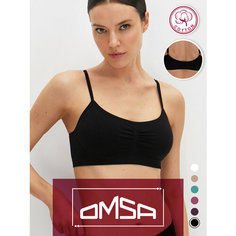 Кроп-топ Omsa OMSA COTTON, 1 шт., размер 48, nero