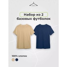 Футболка TexDress, размер M, бежевый, синий