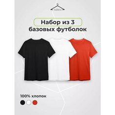 Футболка TexDress, размер S, белый/черный/красный