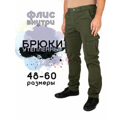 Брюки карго RB для брутальных мужчин, размер 38, хаки
