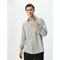 Рубашка KOTON, размер S, коричневый