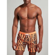 Плавки BIKKEMBERGS All-Over Logo Medium Boardshort, размер 2XL, оранжевый