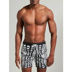 Плавки BIKKEMBERGS All-Over Logo Medium Boardshort, размер S, black