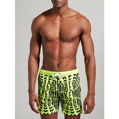 Плавки BIKKEMBERGS All-Over Logo Medium Boardshort, размер S, зеленый