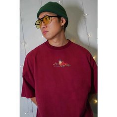 Футболка RETRIKA, размер Extra Oversize, бордовый