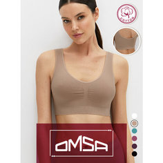 Кроп-топ Omsa OMSA COTTON, 1 шт., размер 52 (2XL), beige
