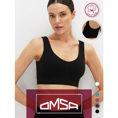 Кроп-топ Omsa OMSA COTTON, 1 шт., размер 50 (XL), nero
