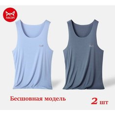 Майка MiiOW, 2 шт., размер 2XL, синий, голубой