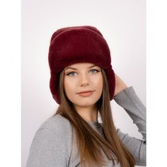 Шапка ушанка , размер 58-59-60, бордовый Нет бренда