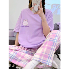 Пижама , размер L, светло-фиолетовый Victorias Pijama