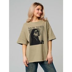Футболка, 1 шт., размер one size, хаки Нет бренда