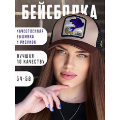 Бейсболка LOONEY TUNES бейсболка мужская женская летняя брендовая, размер 56-58, беж/коричневый Ganalyly