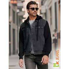 Джинсовая куртка MkJeans, размер XL, серый, черный