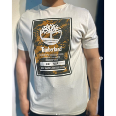 Футболка Timberland Timberland Vintage White Logo Tee, размер XXL, белый