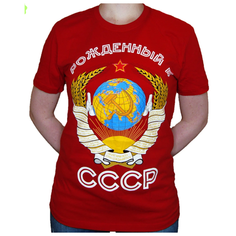 Футболка, размер 48, красный Россия