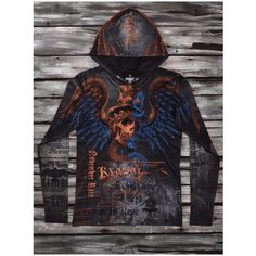 Лонгслив KRASAR, размер S, , мультиколор, черный