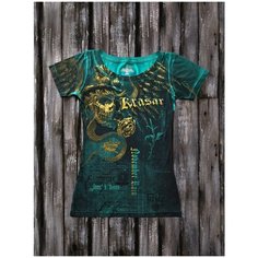 Футболка KRASAR, размер 41 см., золотой, зеленый