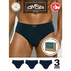 Трусы Omsa, комплект из 3 шт., размер 54(3XL), blu scuro