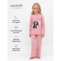 Пижама crockid, размер 68/134, розовый