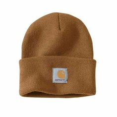 Шапка бини carhartt, размер OneSize, коричневый