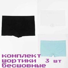 Трусы , размер S/M, черный, голубой, белый Нет бренда